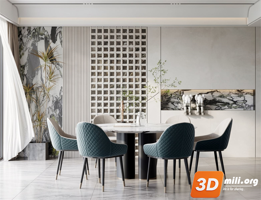 Dining Table Set Skp Files